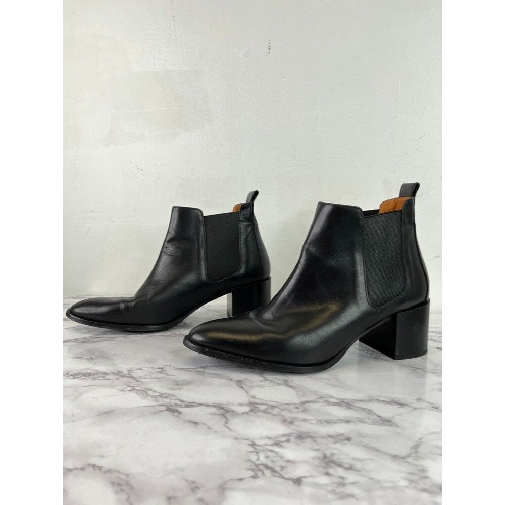 Everlane Women's Black Leather The Heel Boot  Sz 10 - Picture 4 of 12